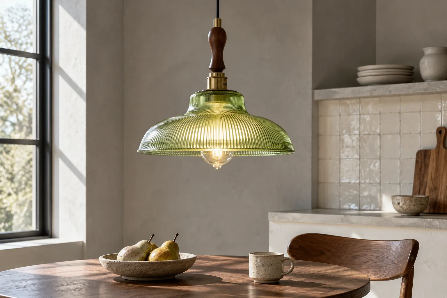 Ribbed and Fluted lighting in an interior setting