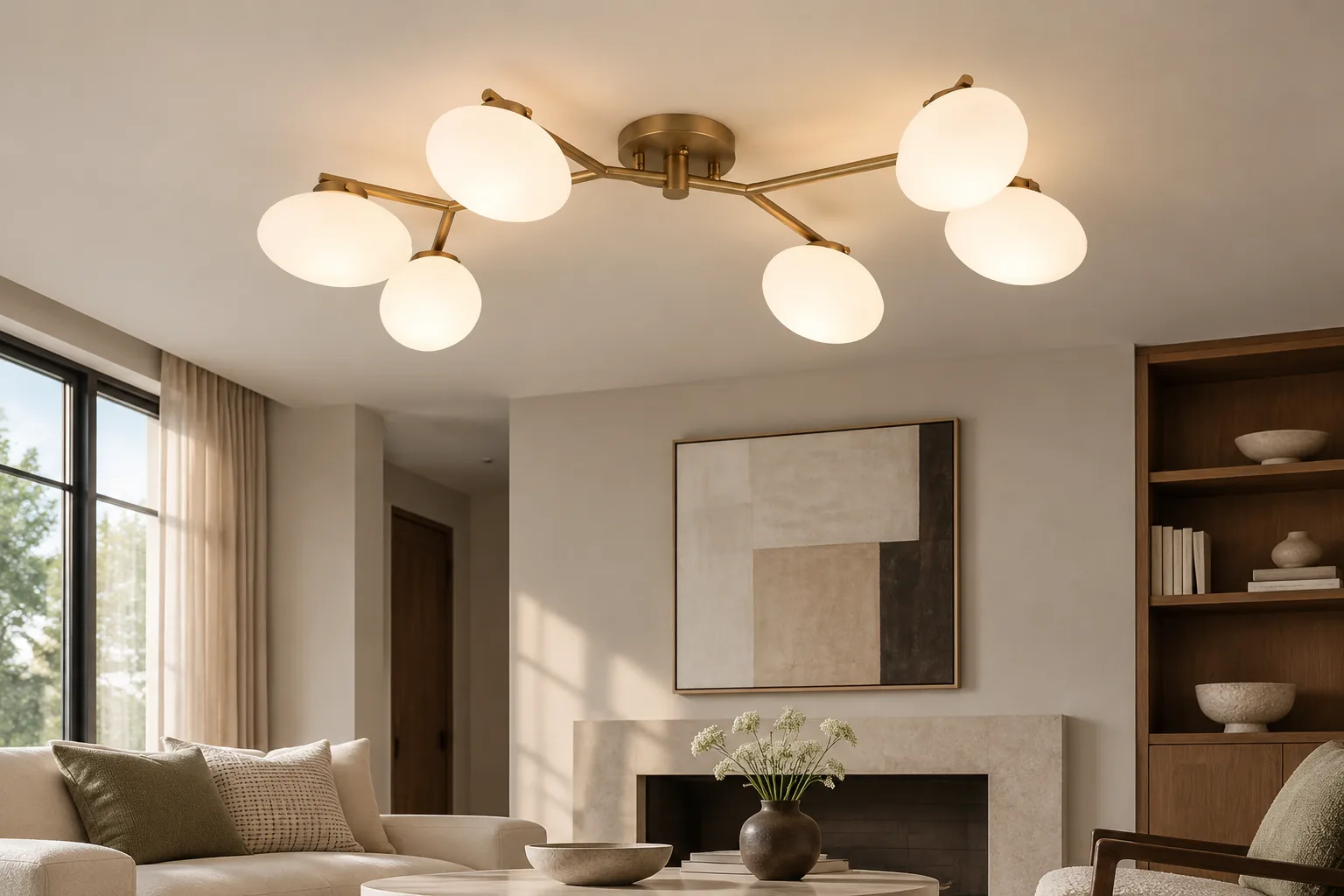 Frosted Glass lighting in an interior setting