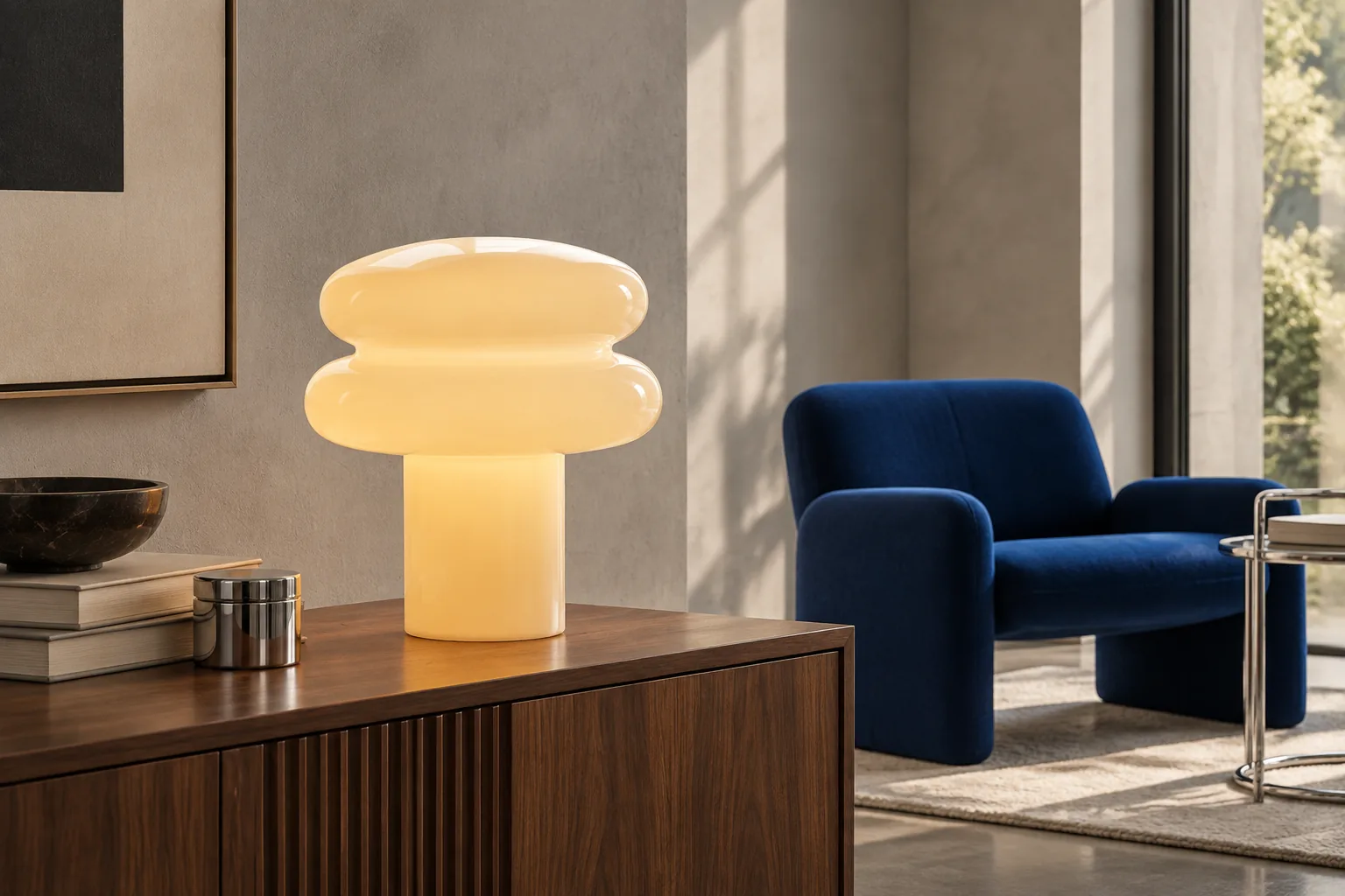 Opal Glass lighting in an interior setting