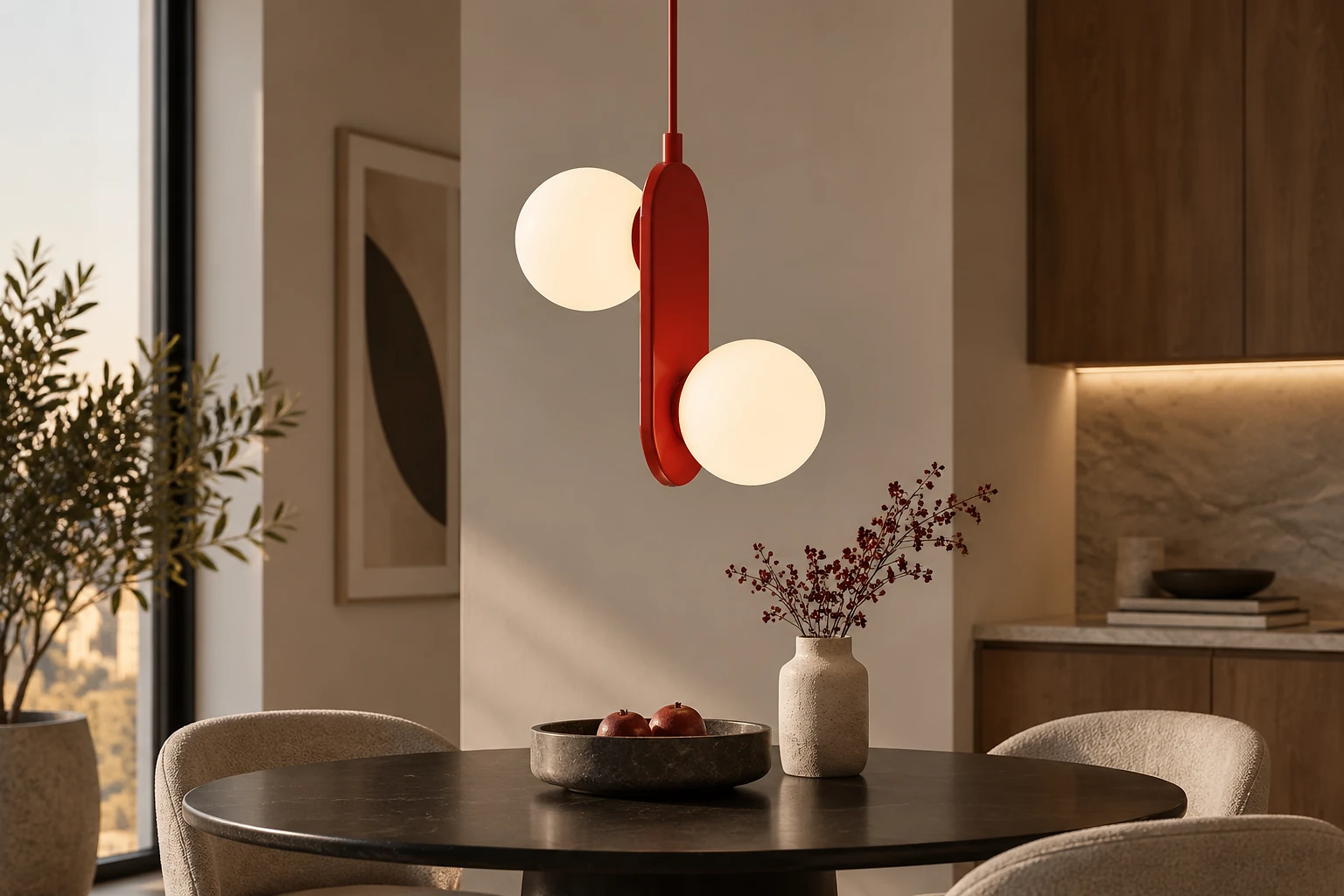 Torin Modern Iron Opal Glass Pendant Light