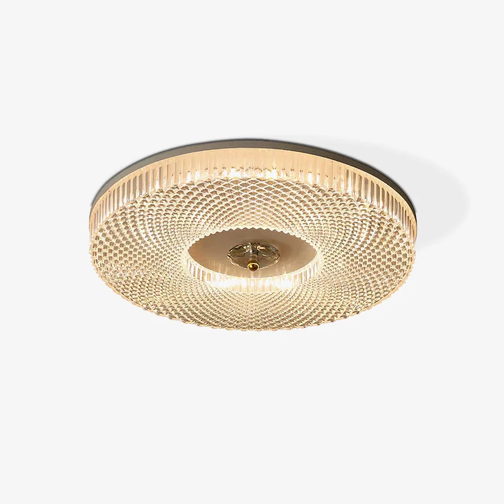 Ayla round flush mount ceiling light shown as a complete fixture