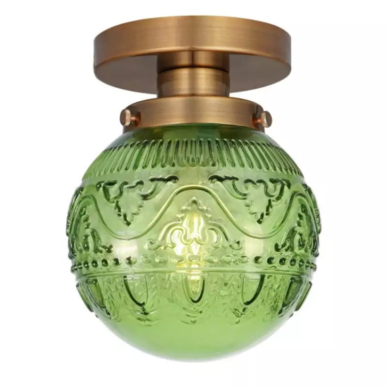 Green Glass and Brass colour option