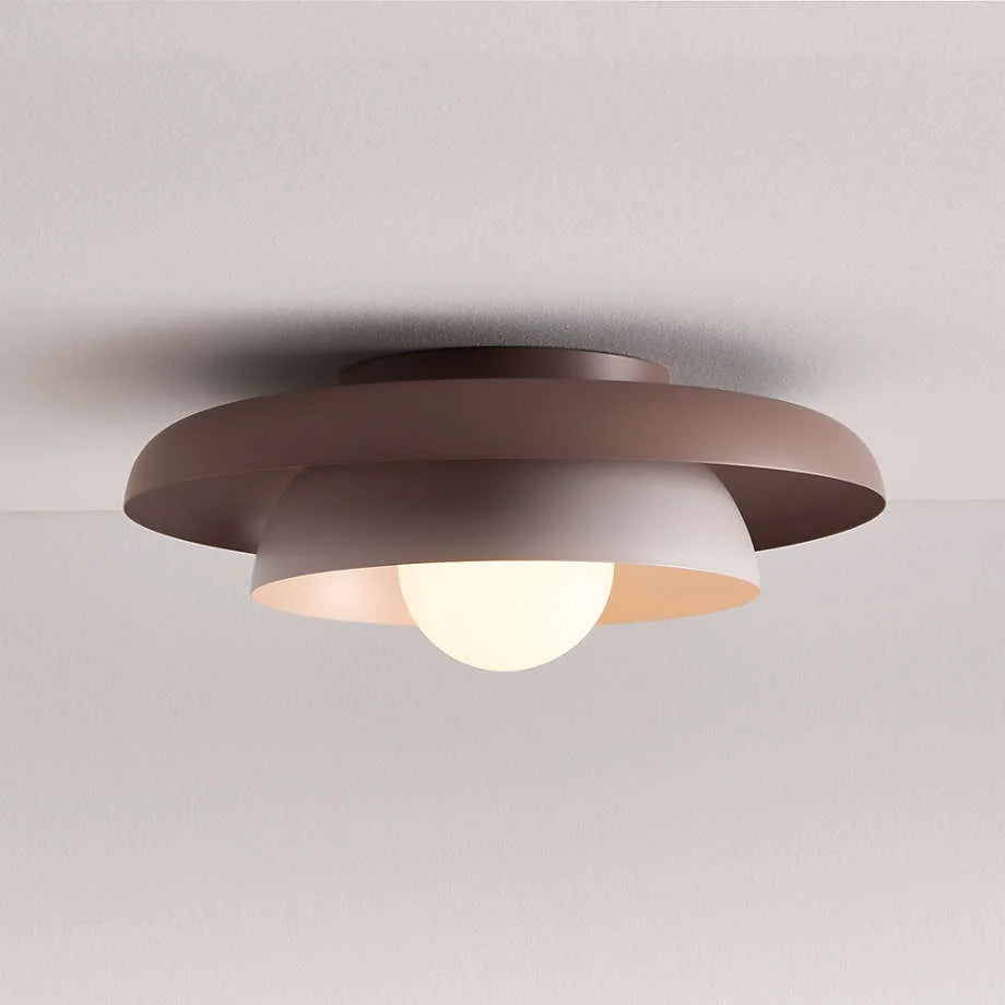 Neso flush mount ceiling light in Rose