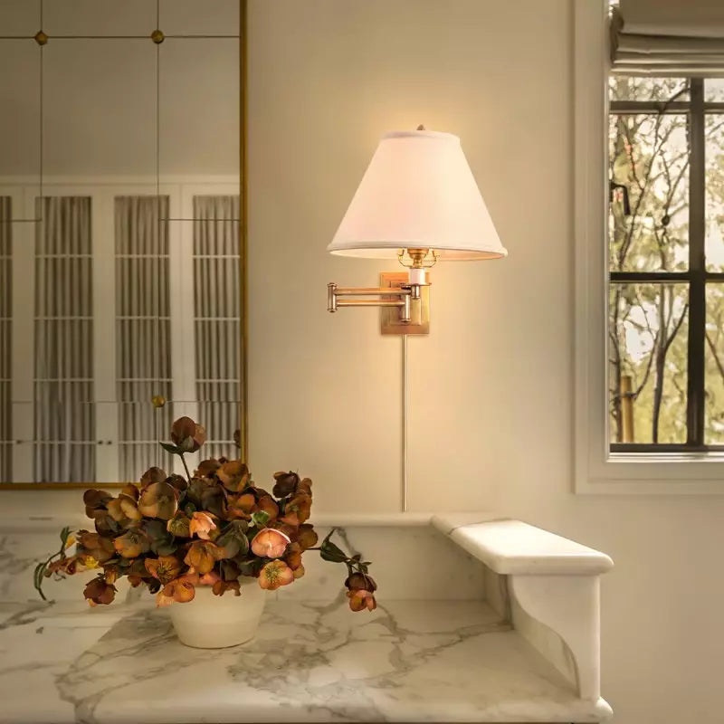 Tityos Retro Swing Arm Linen Metal Wall Sconce (7).webp__PID:23bf3d53-7071-44e5-a226-45803443c552