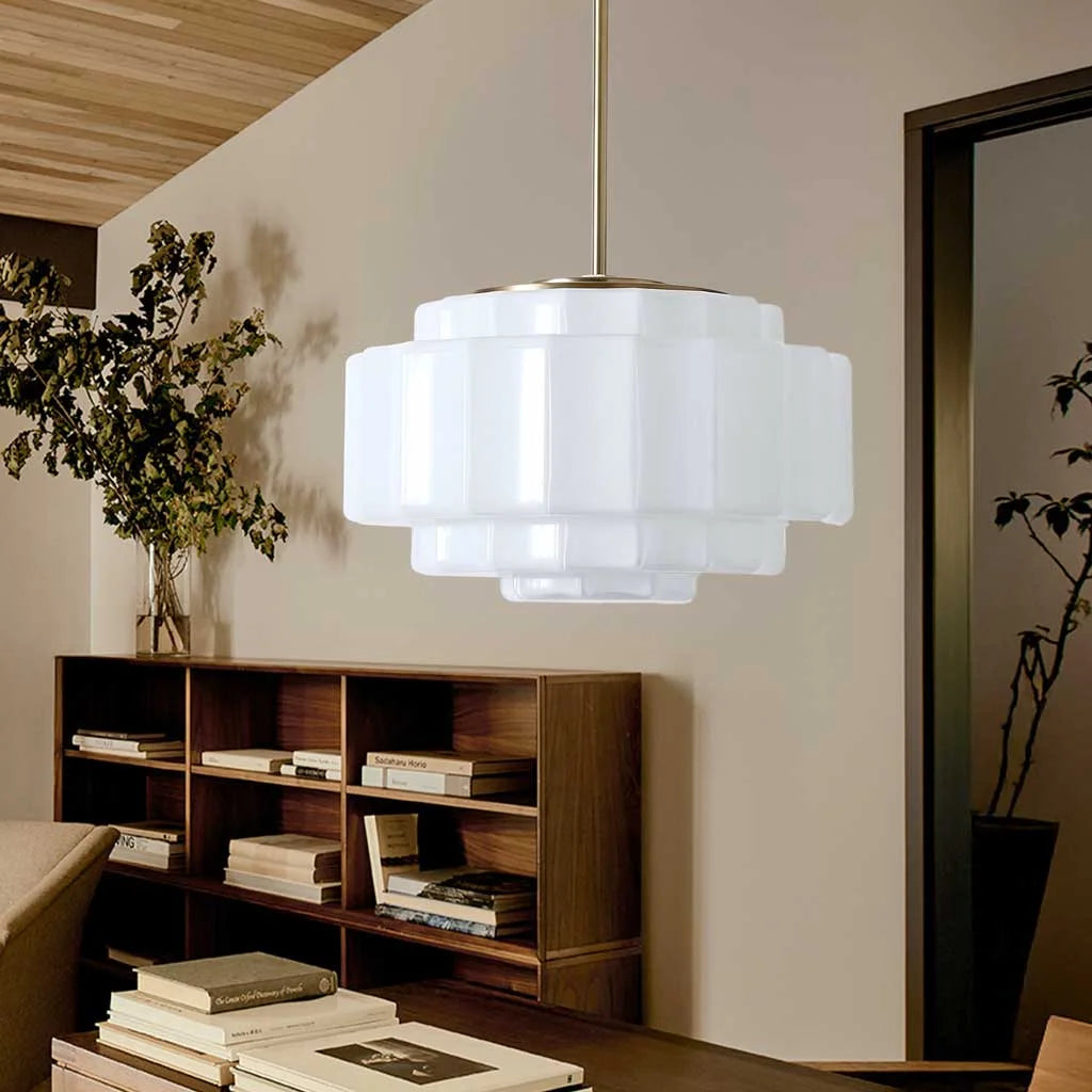 Antique Brass Tiered Opal White Glass Pendant Light (2).webp__PID:df760602-5009-4e26-82cf-6b753115025b