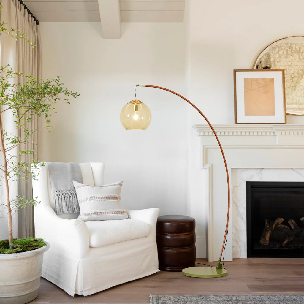 Modern Arched Floor Lamp with Amber Glass Shade (4).webp__PID:ba64c142-9ad5-4cad-b40a-14d85e2a1f66