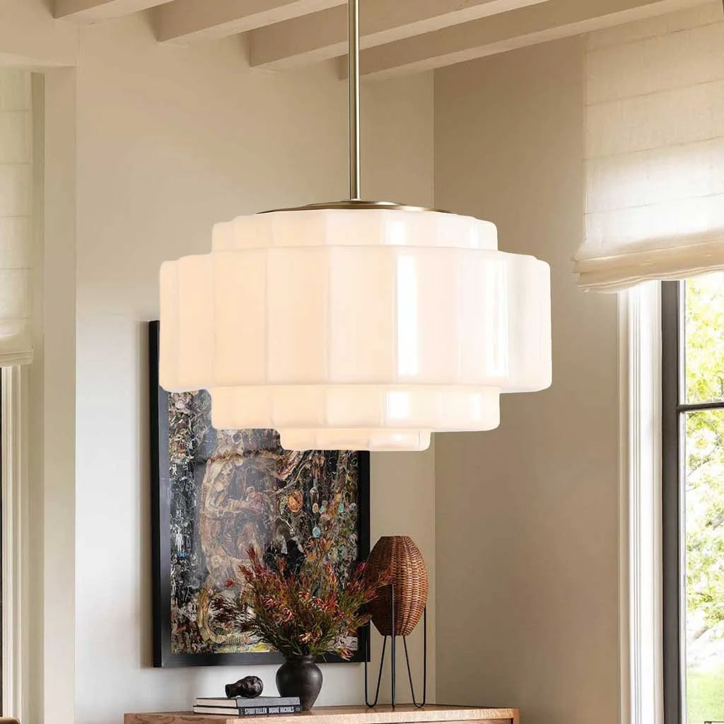 Antique Brass Tiered Opal White Glass Pendant Light (1).webp__PID:3ddf7606-0250-495e-a642-cf6b75311502
