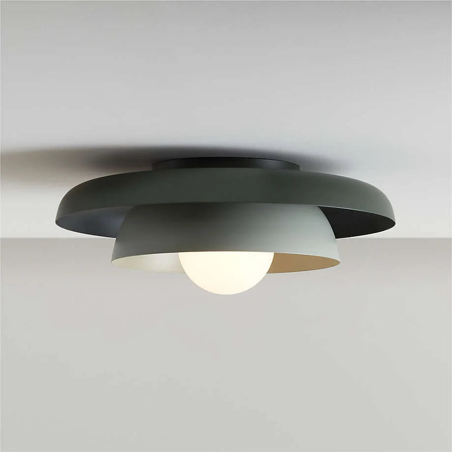 Neso flush mount ceiling light in Green