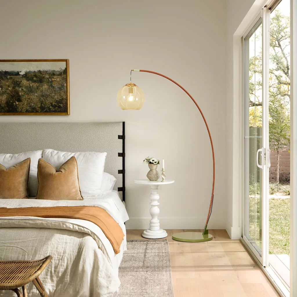 Modern Arched Floor Lamp with Amber Glass Shade (5).webp__PID:64c1429a-d55c-4d74-8a14-d85e2a1f66cd