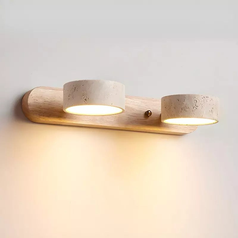 Elias Rustic Adjustable Travertine Wood Wall Sconce sku1.webp__PID:cd3faa1a-0897-4f18-9d8d-a279c575f57c