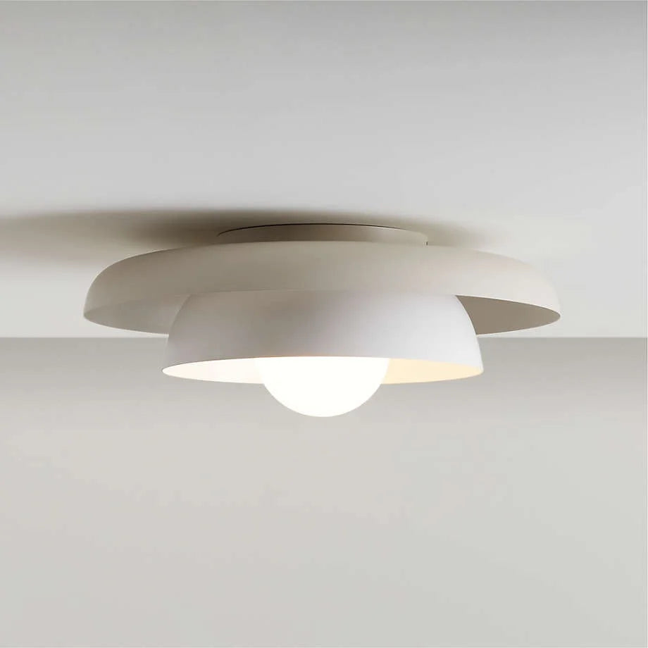 Neso flush mount ceiling light in Cream White