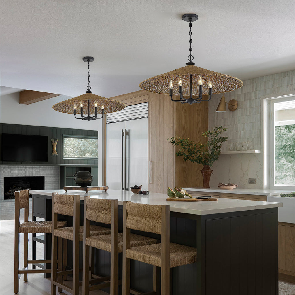 American Country Black 6 Light Rattan Cone Pendant Light (3) (1).webp__PID:babc8242-6d8d-4240-a97a-8b0d8ec59793