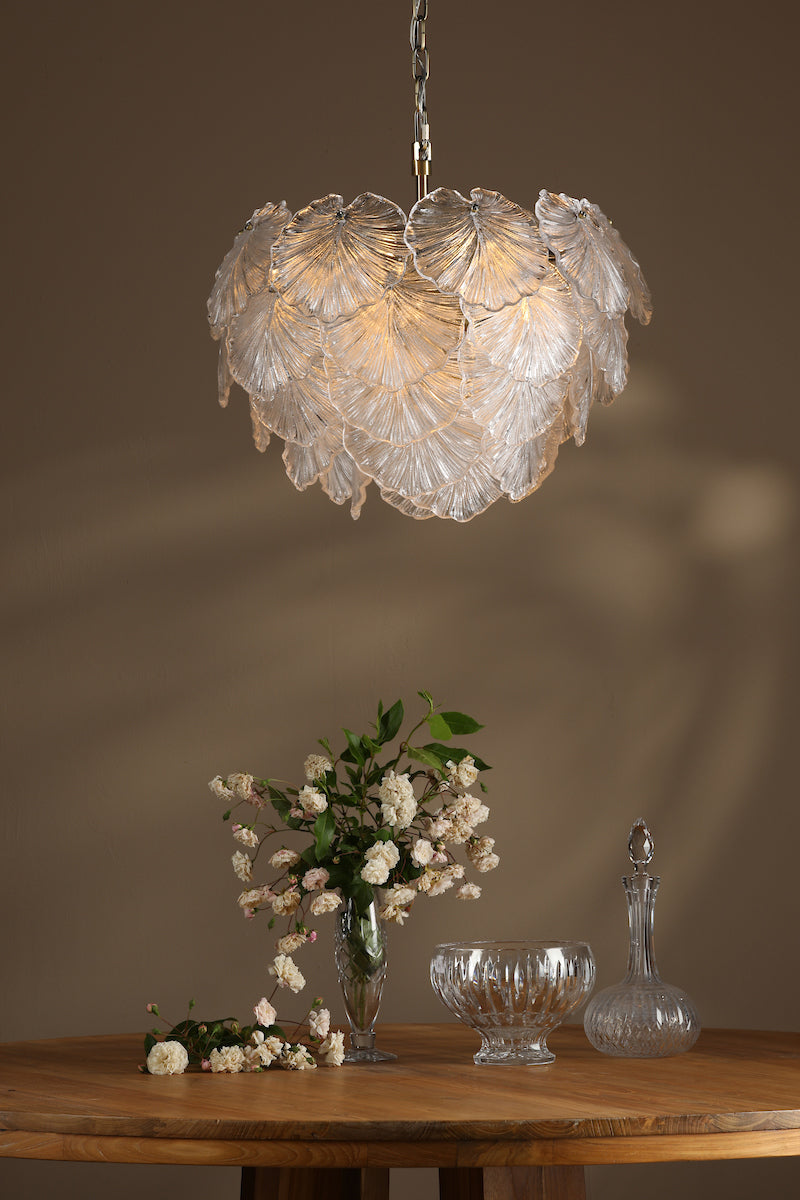 Courtney chandelier above a dining table