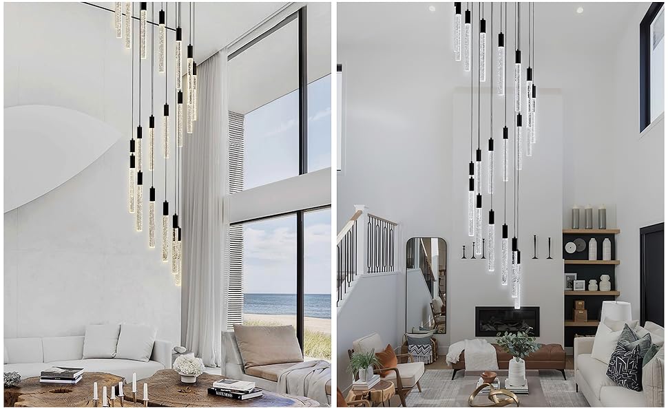 Crystal Bar Staircase Chandelier