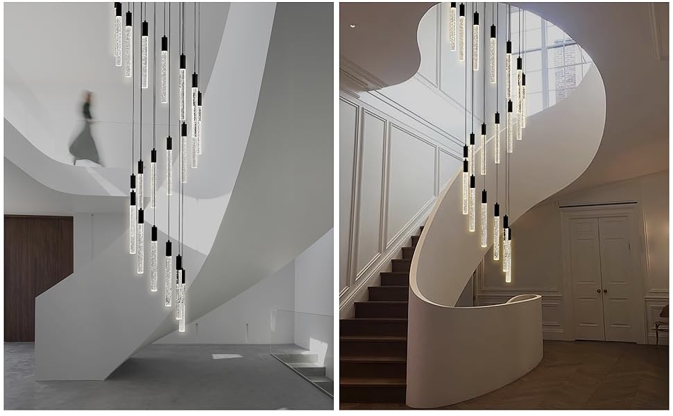 Crystal Bar Staircase Chandelier