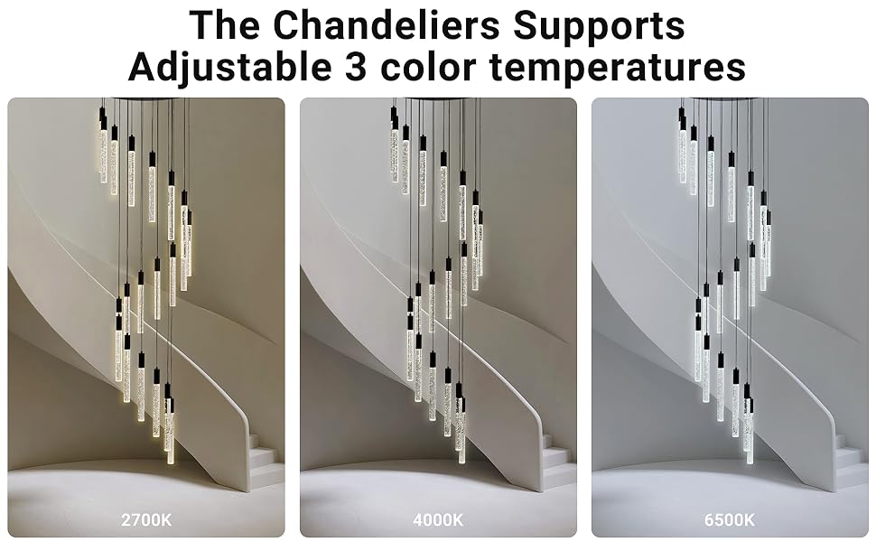 Crystal Bar Staircase Chandelier