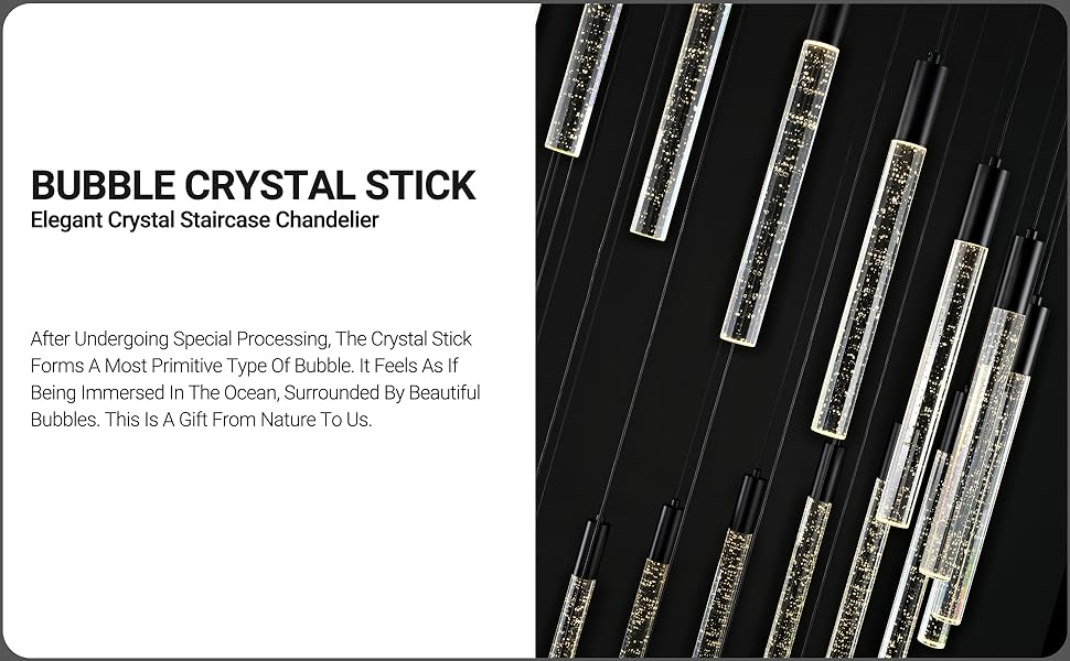 Crystal Bar Staircase Chandelier