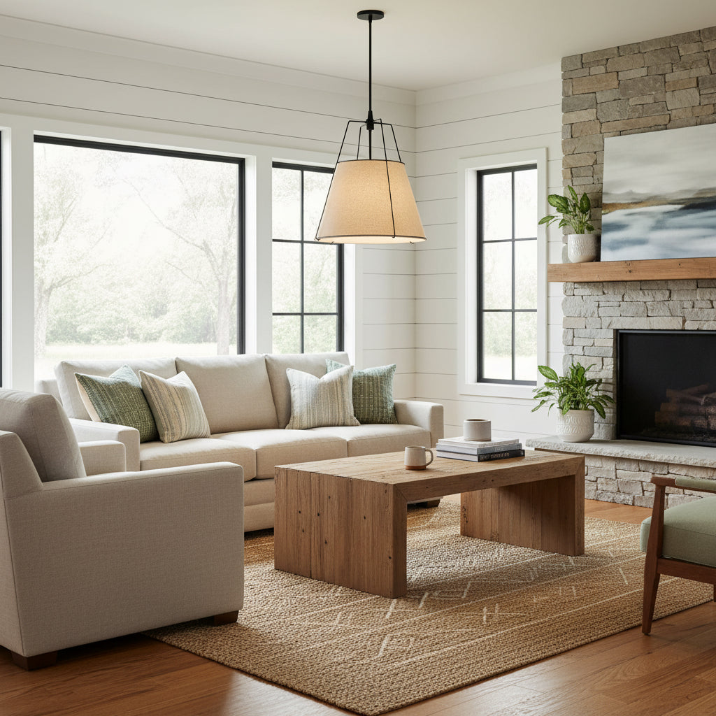 Shimmer Minimalist Conical Linen Metal Pendant Light-11.jpg__PID:b1932e6c-51db-4db3-8ac1-2fc68c15fe66