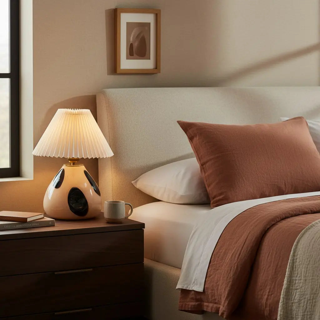 Sylara Mid Century Pleated Fabric Glass Table Lamp9.webp__PID:11b2e501-7a06-4b27-a9f1-df42bc99e4f7