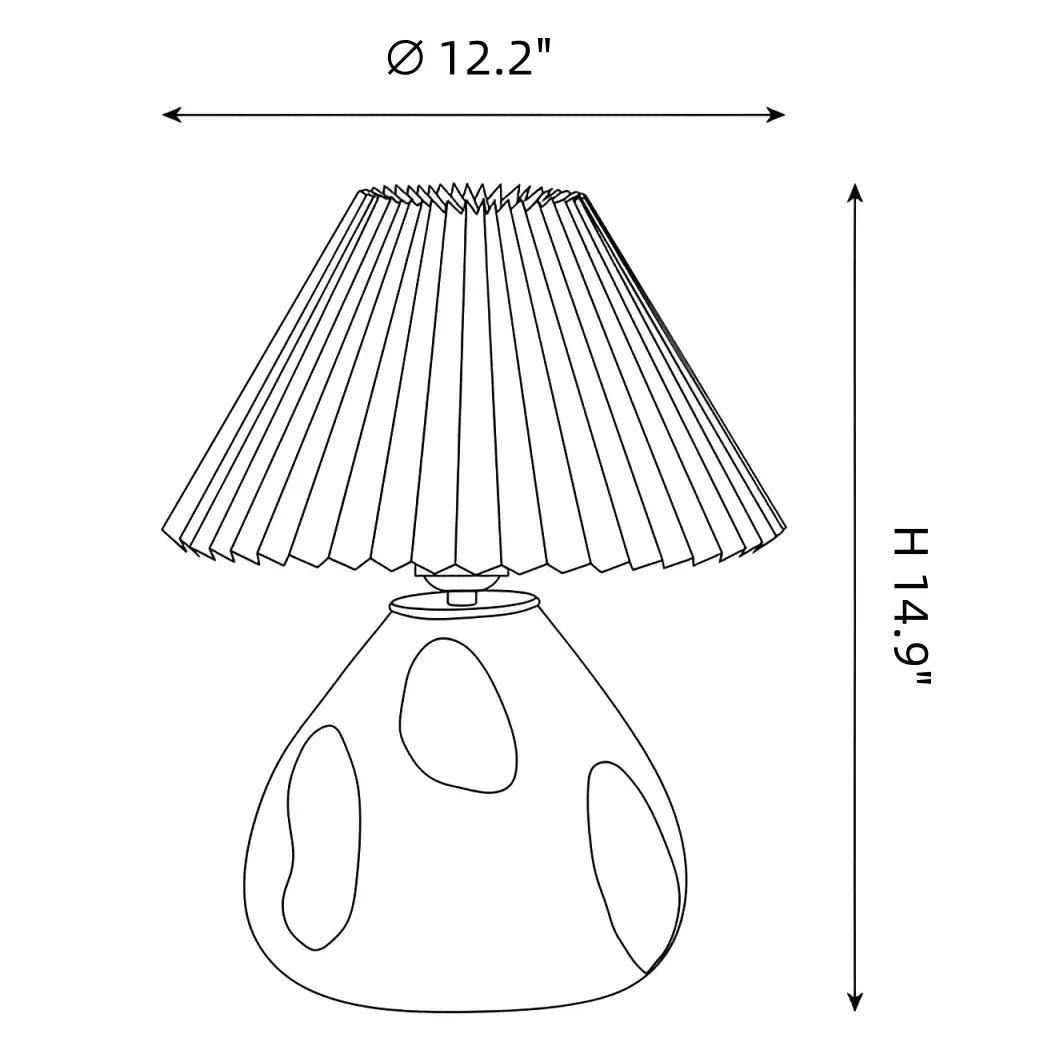 Sylara Mid Century Pleated Fabric Glass Table Lampqt4.webp__PID:2f486fea-a9a4-4611-b2e5-017a064b2769