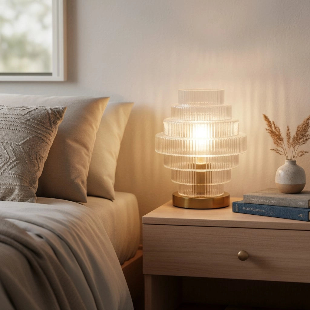 Javier Transparent Ribbed Glass Table Lamp5.webp__PID:bd35fa69-7359-45e3-b185-116e76b830ae