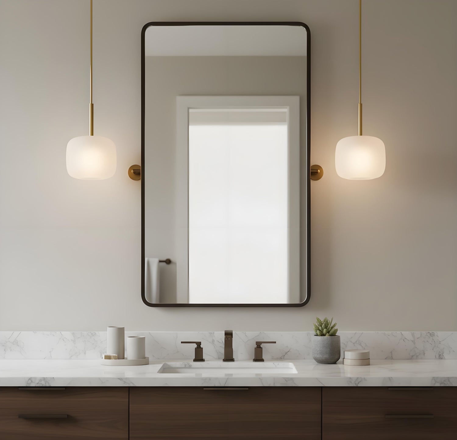 Milara Modern Brass Frosted Glass Pendant Light.webp__PID:c928c249-d30c-4af1-80ca-95ed5f38c61a