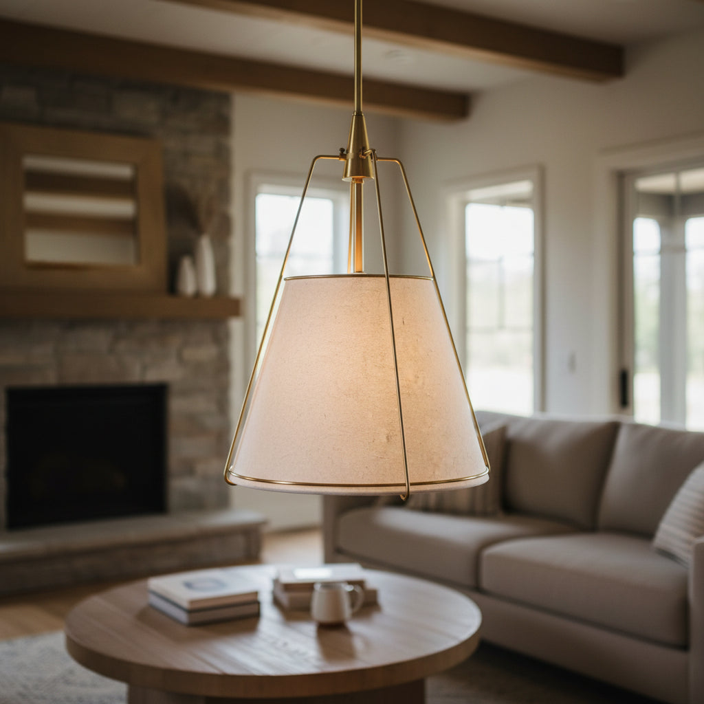Shimmer Minimalist Conical Linen Metal Pendant Light-6.jpg__PID:12bca078-b193-4e6c-91db-fdb38ac12fc6