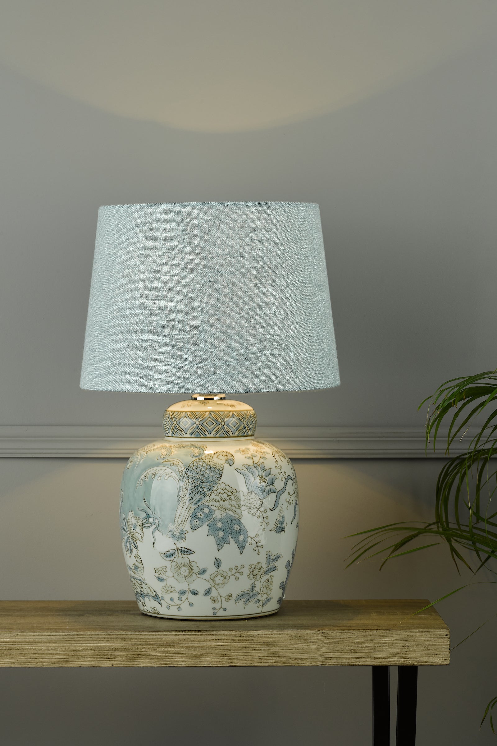 Laura Ashley Elizabeth ceramic table lamp base with bird pattern