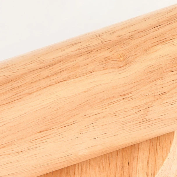 Close detail of the rubber wood grain