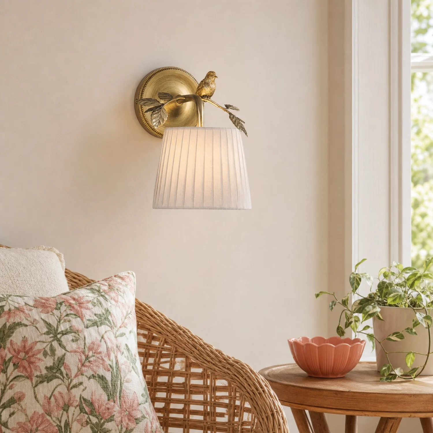 Egelton wall light in a bright reading corner