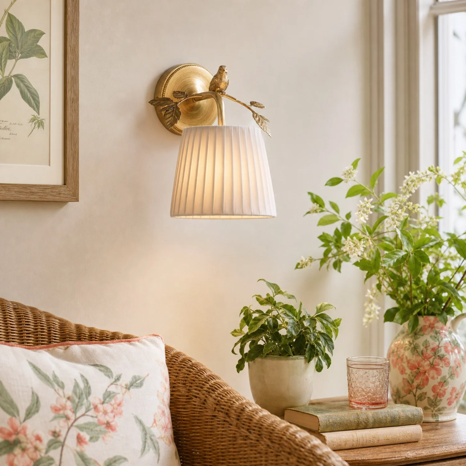 Egelton wall light in a bright home seating area