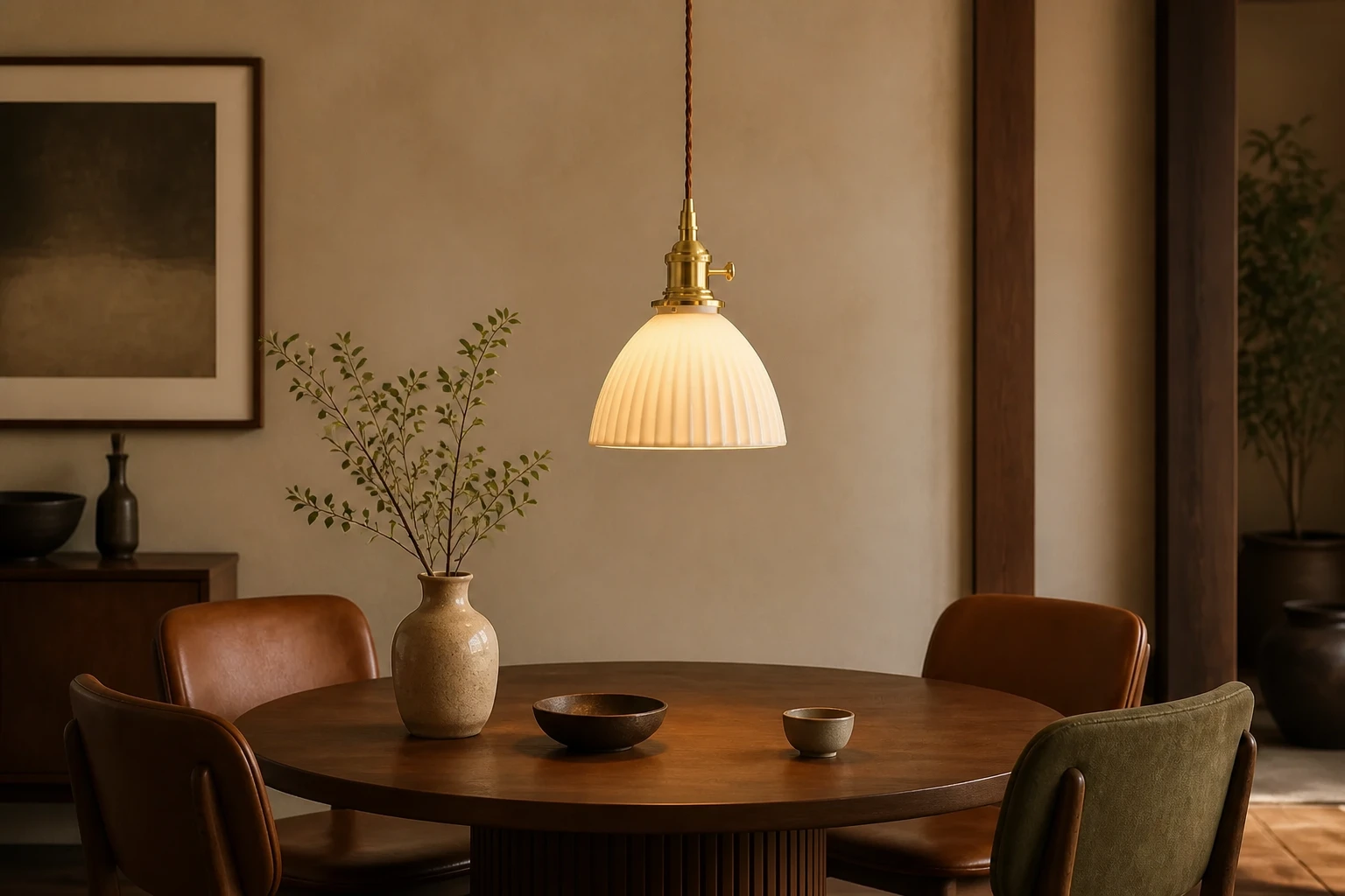 Durford pendant above a dining table