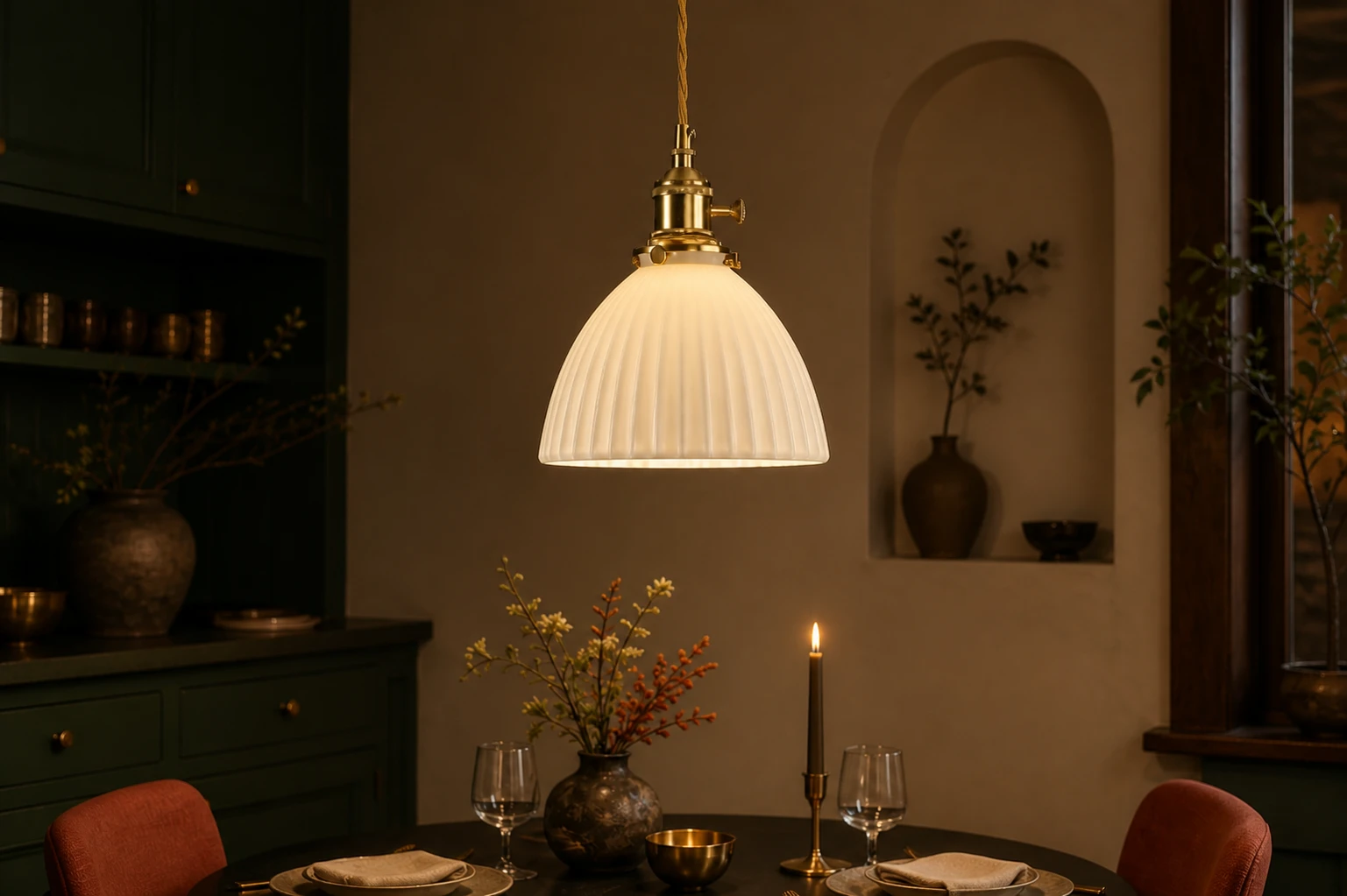 Durford pendant in a dining space