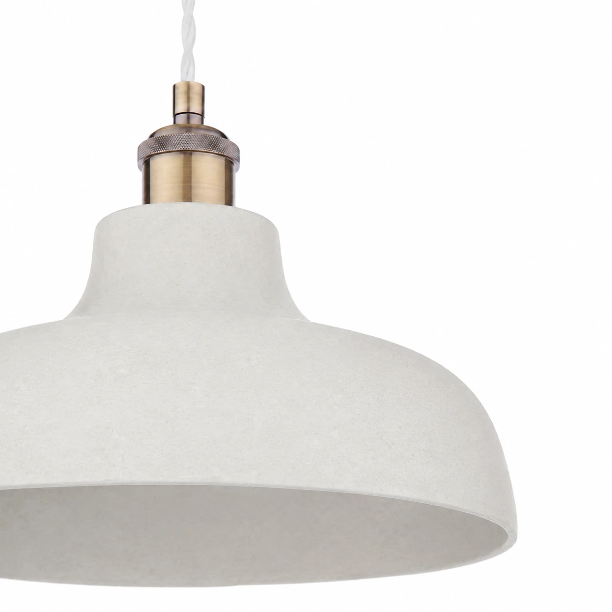 Plain white cement pendant image 13