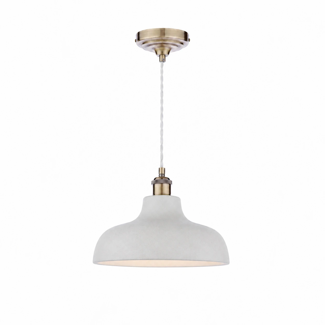 Plain white cement pendant image 16