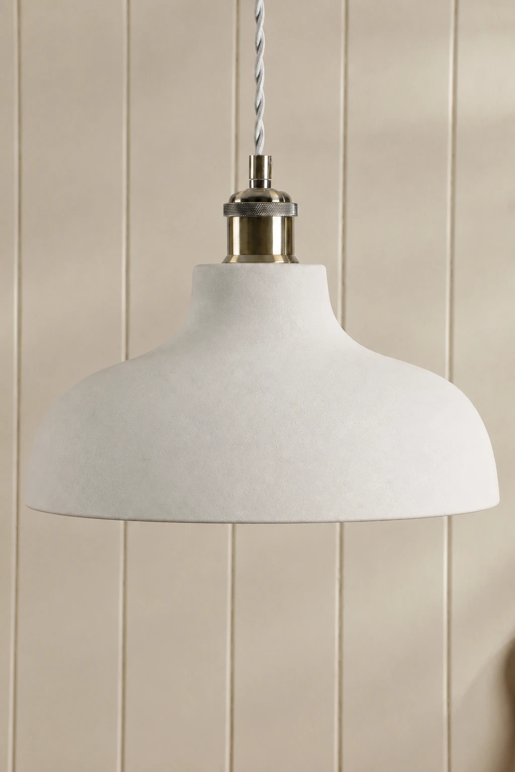 Plain white cement pendant image 12