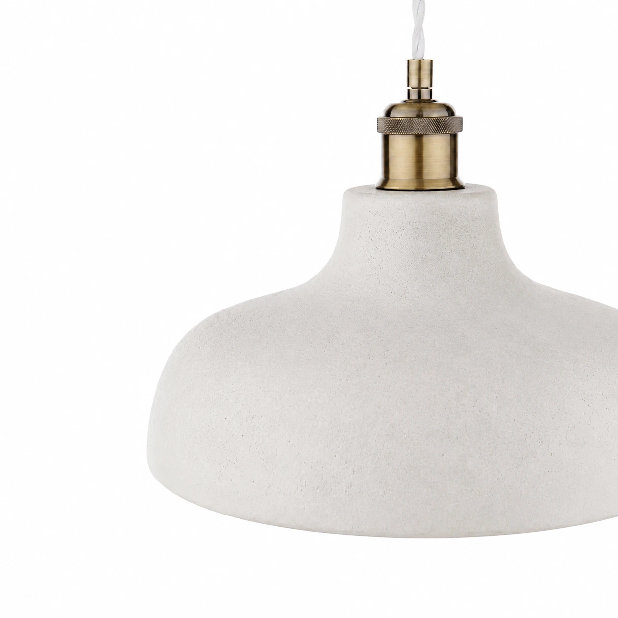 Plain white cement pendant image 14