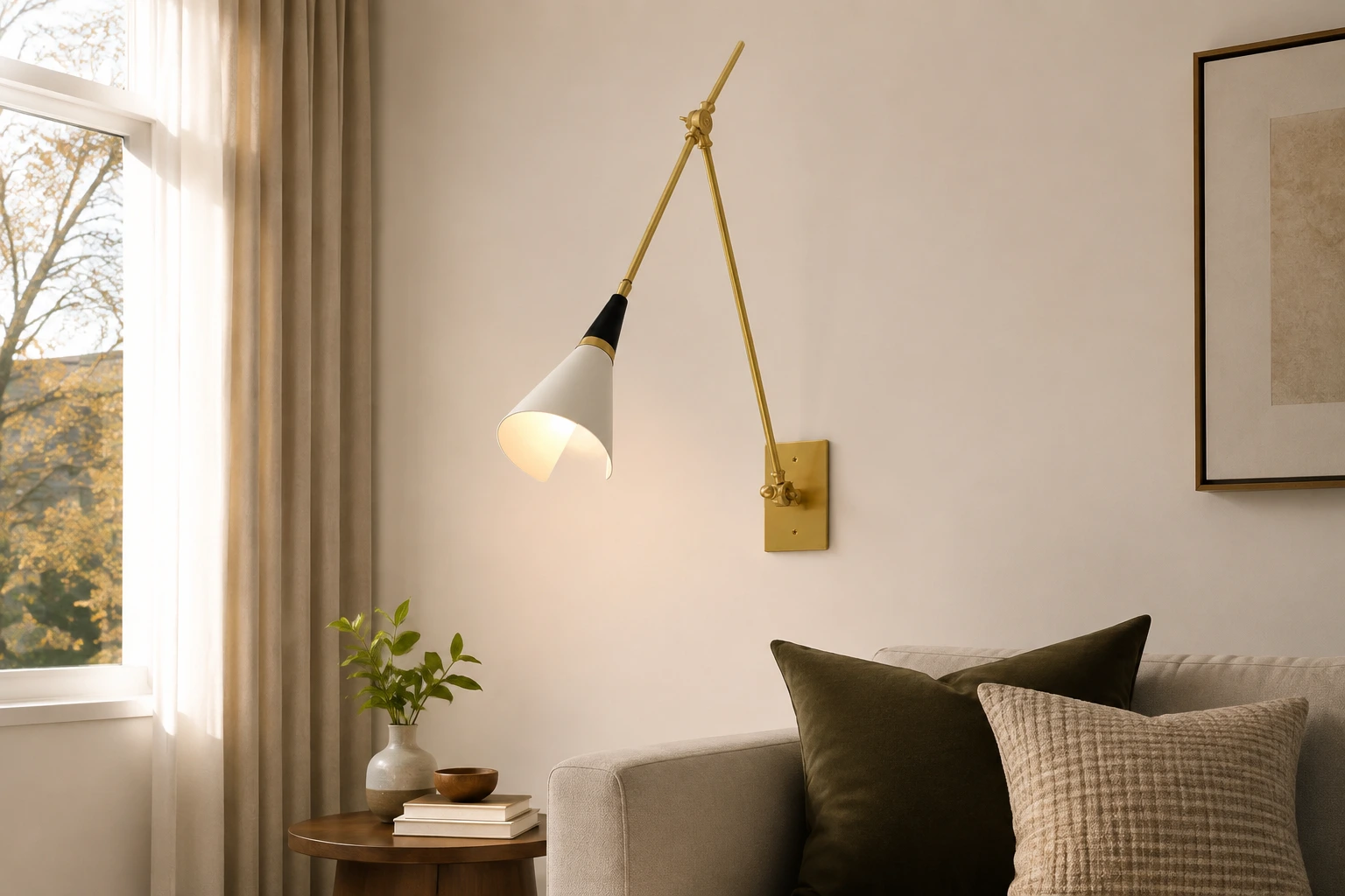 Magari wall lamp in a family living room