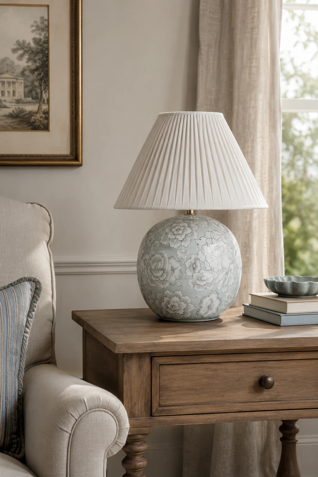 Montford table lamp in a quiet home reading corner