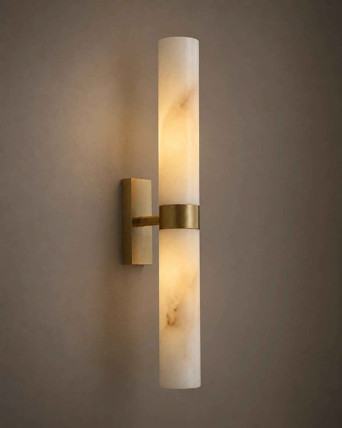Balanced upward and downward alabaster glow