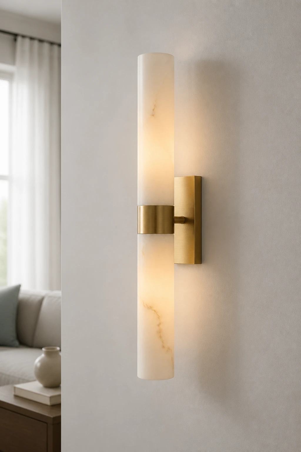 Side profile showing the hardwired wall mounting structure