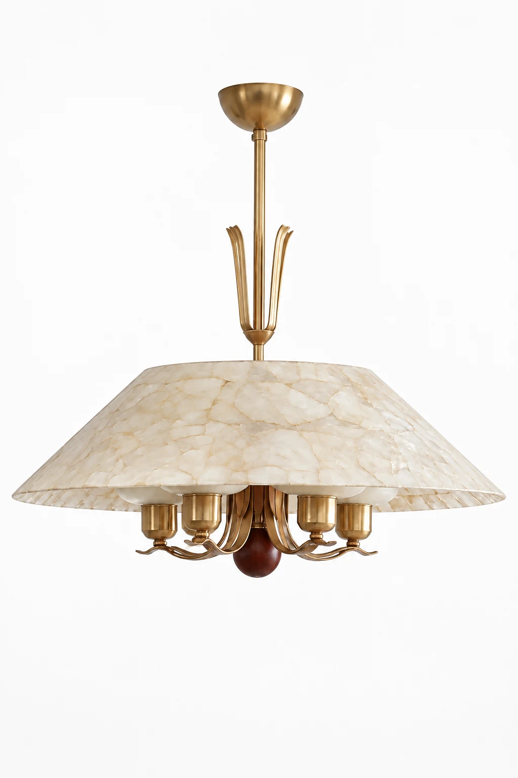 Complete Nerina five-light chandelier on a clean neutral studio background
