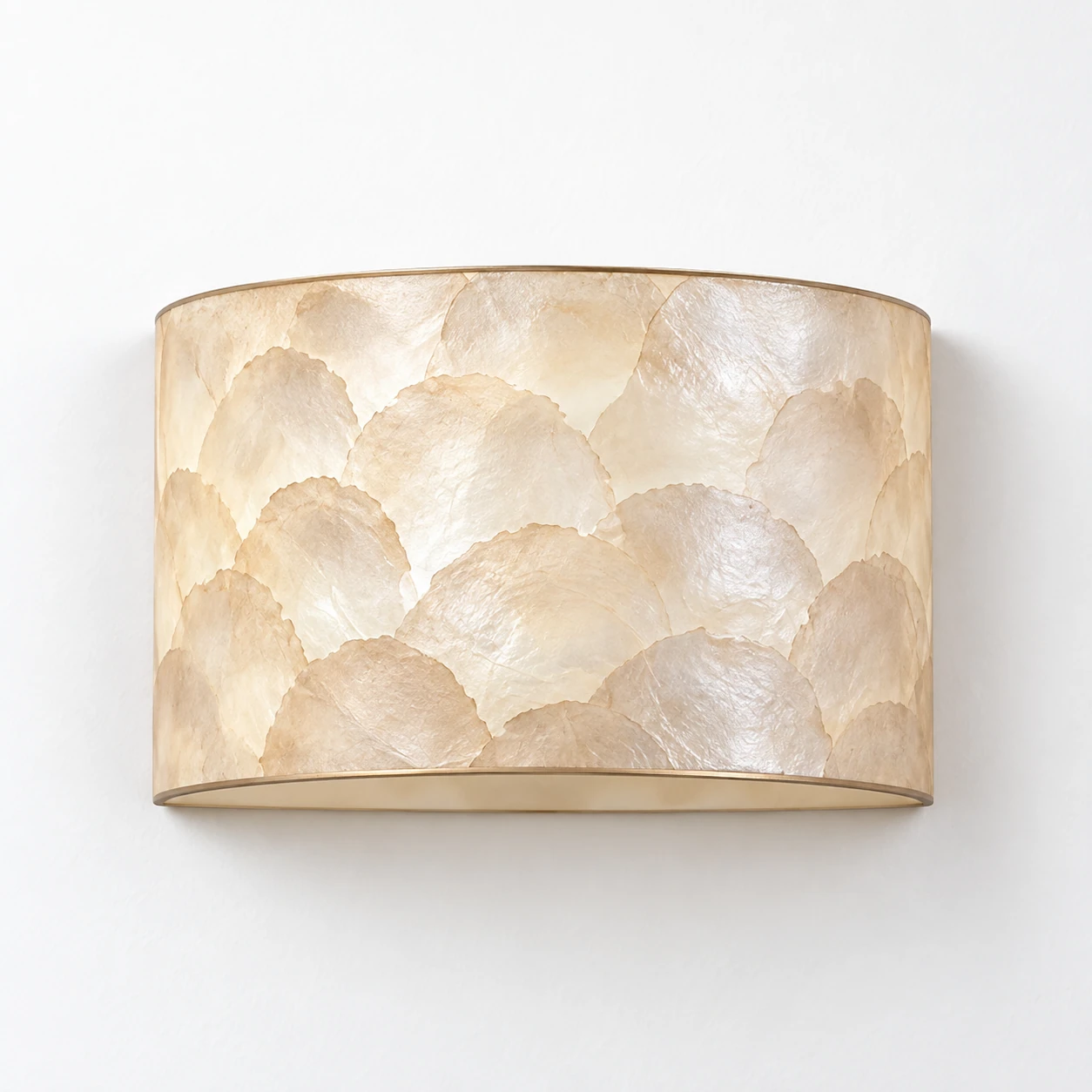 Aveline French Vintage Layered Natural Shell Half-Dome Wall Sconce — product_identity