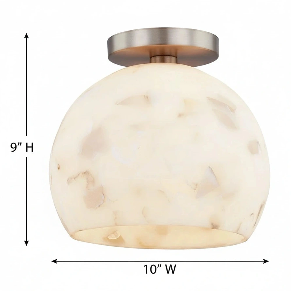Dimension diagram for Katson alabaster ceiling light