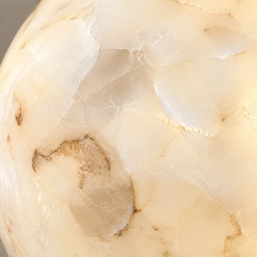 Macro view of natural alabaster mineral veining