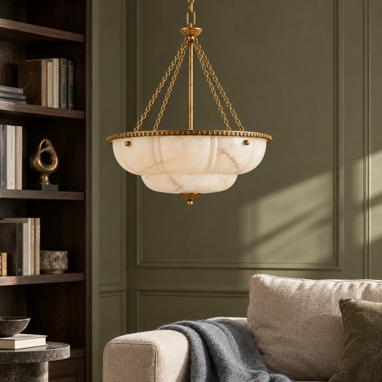 Bowl pendant in a living space