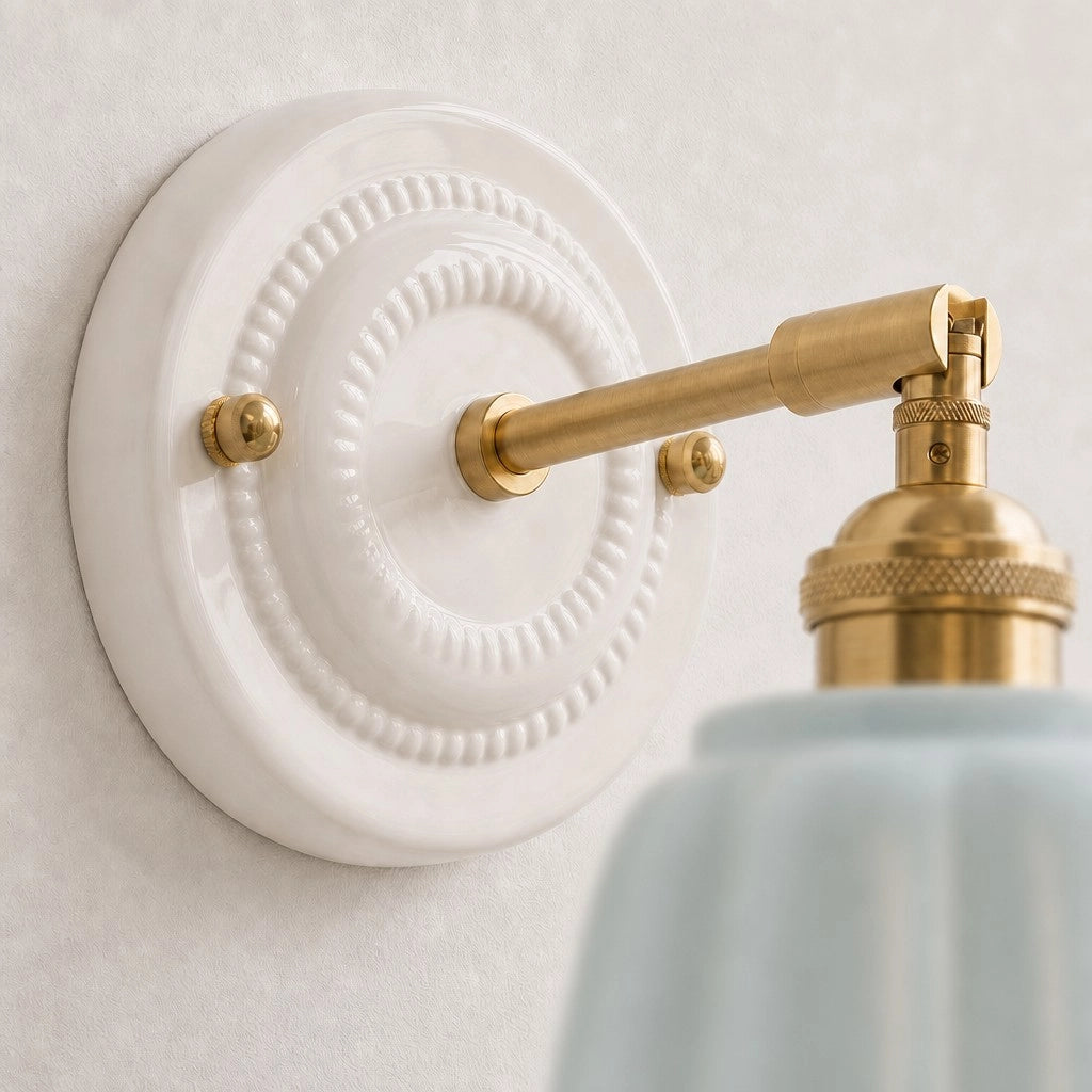 Polished brass hardware detail